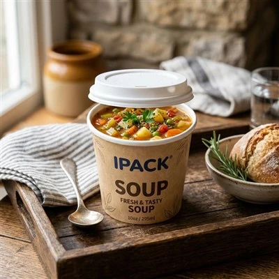 10oz Paper Soup Cups with Lids