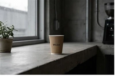 12oz Kraft Ripple Paper Cups