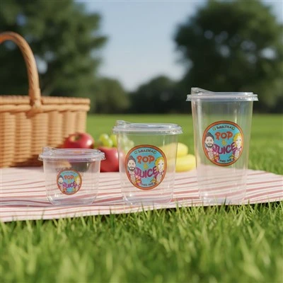 18oz Plastic Cups and Lids